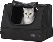 Contenitore per gatti portatile con coperchio, gabinetto per gatti da trasportare, contenitore per gatti mobile per l'auto, contenitore per gatti da viaggio
