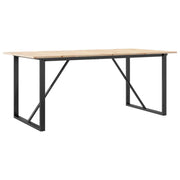Tavolo da Pranzo | Tavolo da cucina Telaio a O 180x90x75 cm Legno Pino e Acciaio