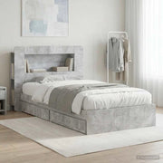 Telaio del letto con storage Grigio Cemento 90 x 190 cm 3433625