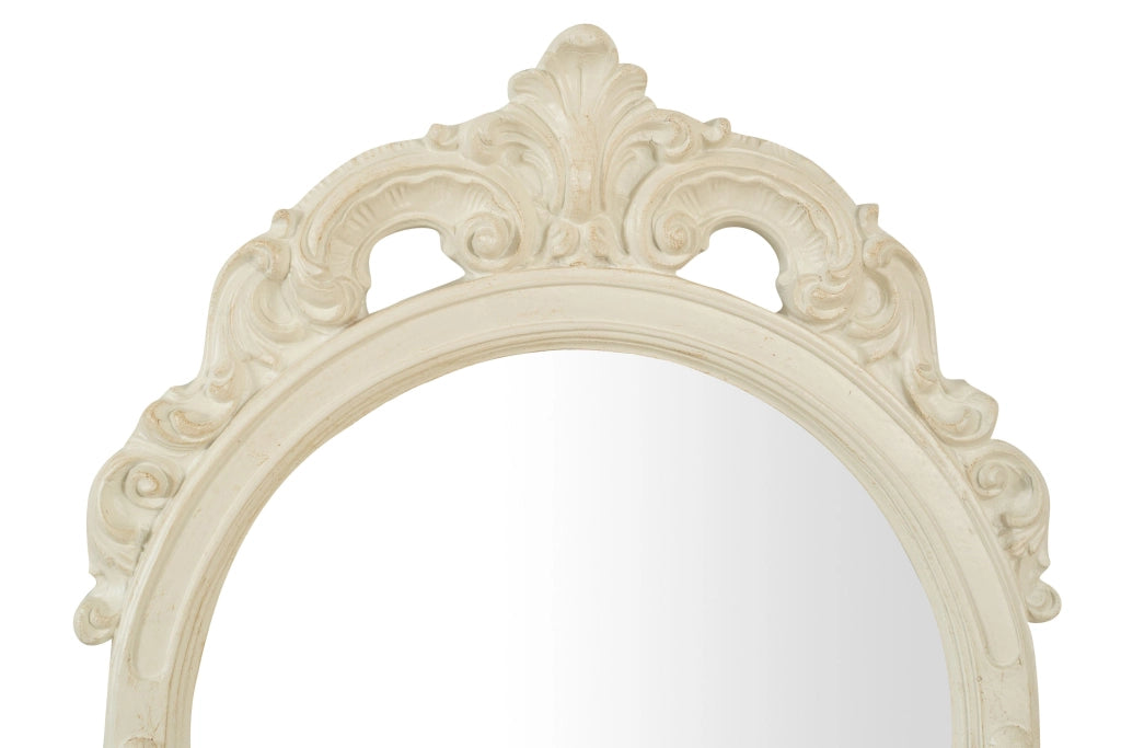 Biscottini SPECCHIERA DA PARETE IN LEGNO FINITURA BIANCA ANTICATA MADE IN ITALY Specchio