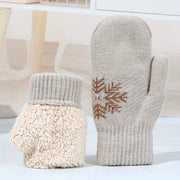 Guanti caldi per inverno | Unisex con disegno fiocco di neve | Adatti per bicicletta, sci e attività all'aperto, guanti caldi in poliestere