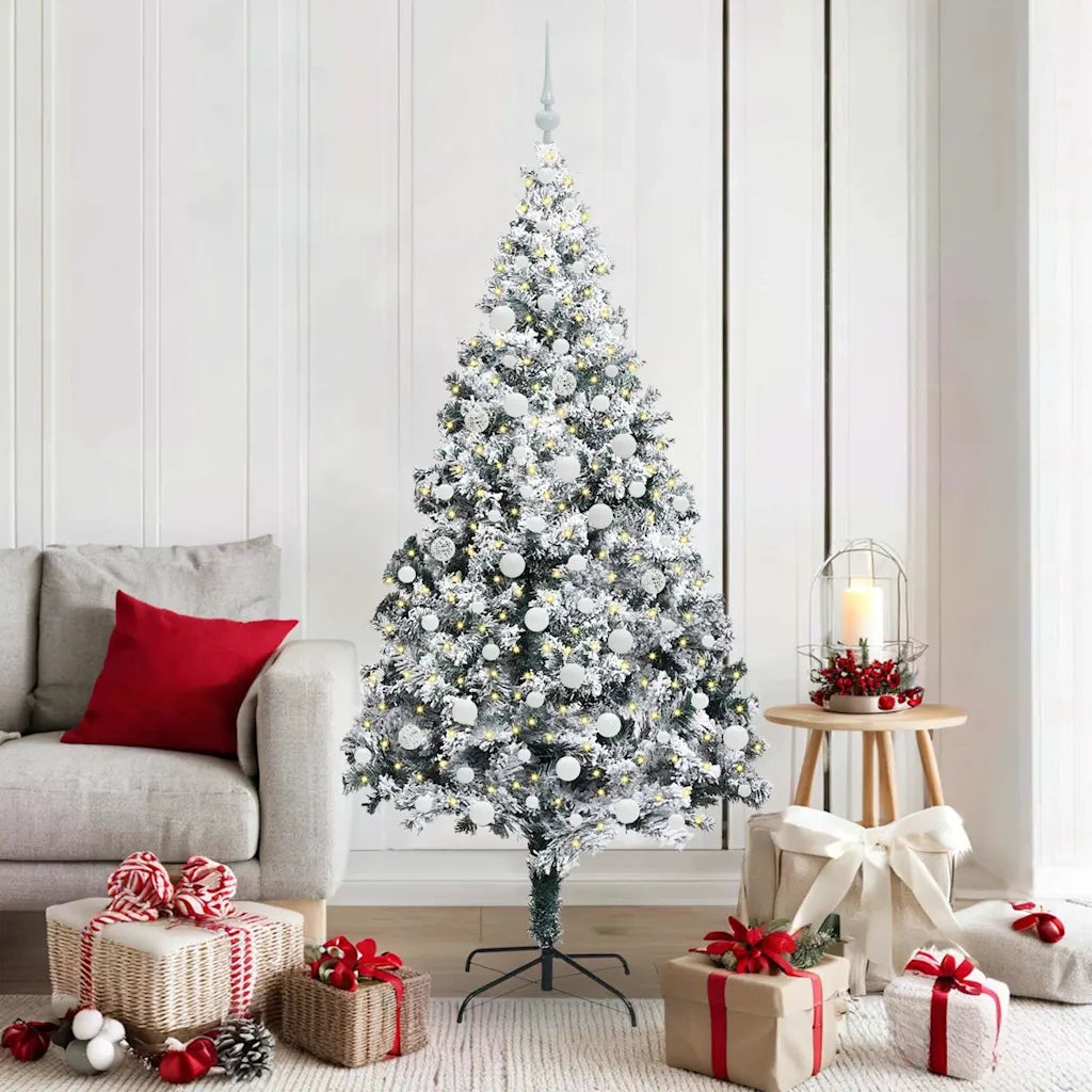Albero di Natale artificiale con 300 LED Bianco 180 cm 3396965