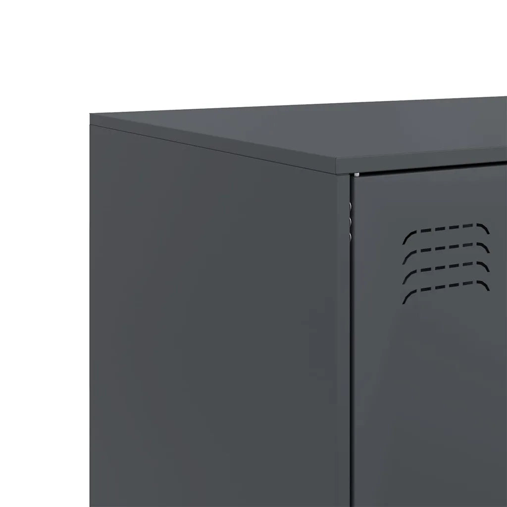 Credenza | Madia | Buffet da pranzo | Armadio da pranzo Antracite 67x39x95 cm in Acciaio