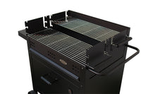 Barbecue a Legna e Carbone 120x60x92 cm con Forno per Pizza in Acciaio Etna Nero