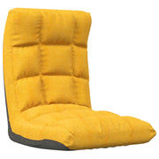 Sedia a Sdraio da Terra Pieghevole Giallo Senape in Tessuto CFW8475016