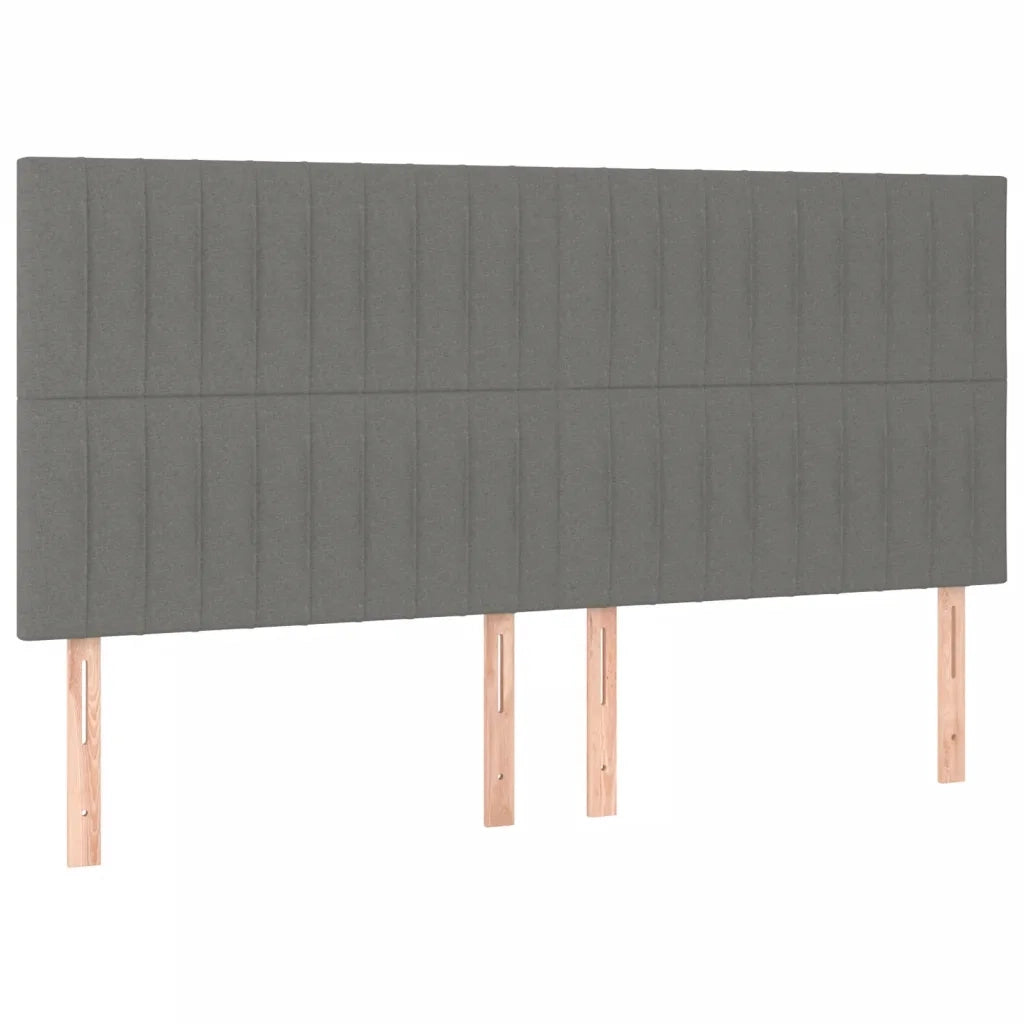 Giroletto senza Materasso-Struttura Letto Grigio Scuro 160x200 cm Tessuto 452183
