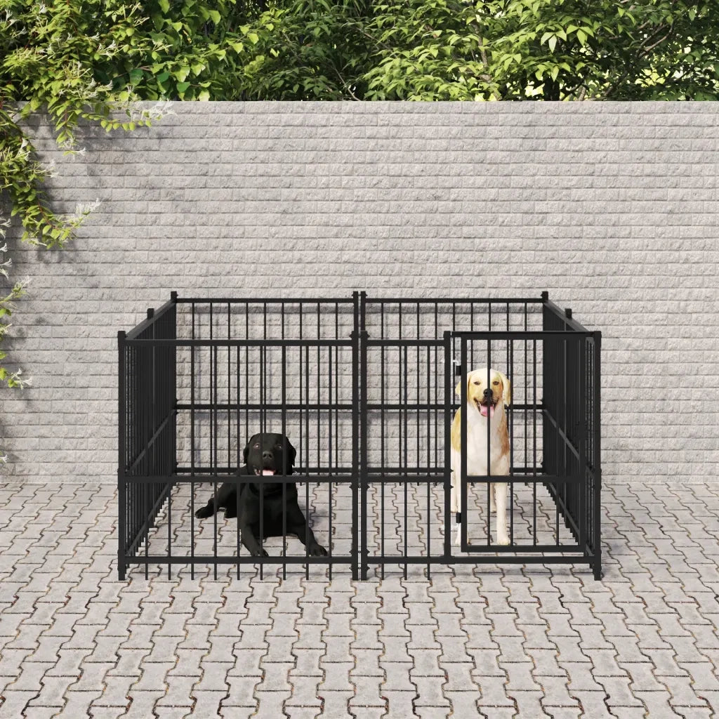 Gabbia per Cani da Esterno in Acciaio 3,75 m² 3124598