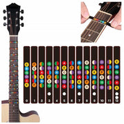 Trade Shop - Set Etichette Adesive Per Chitarra Insegnare Tastiera Imparare Uso Della Chitarra Corde -