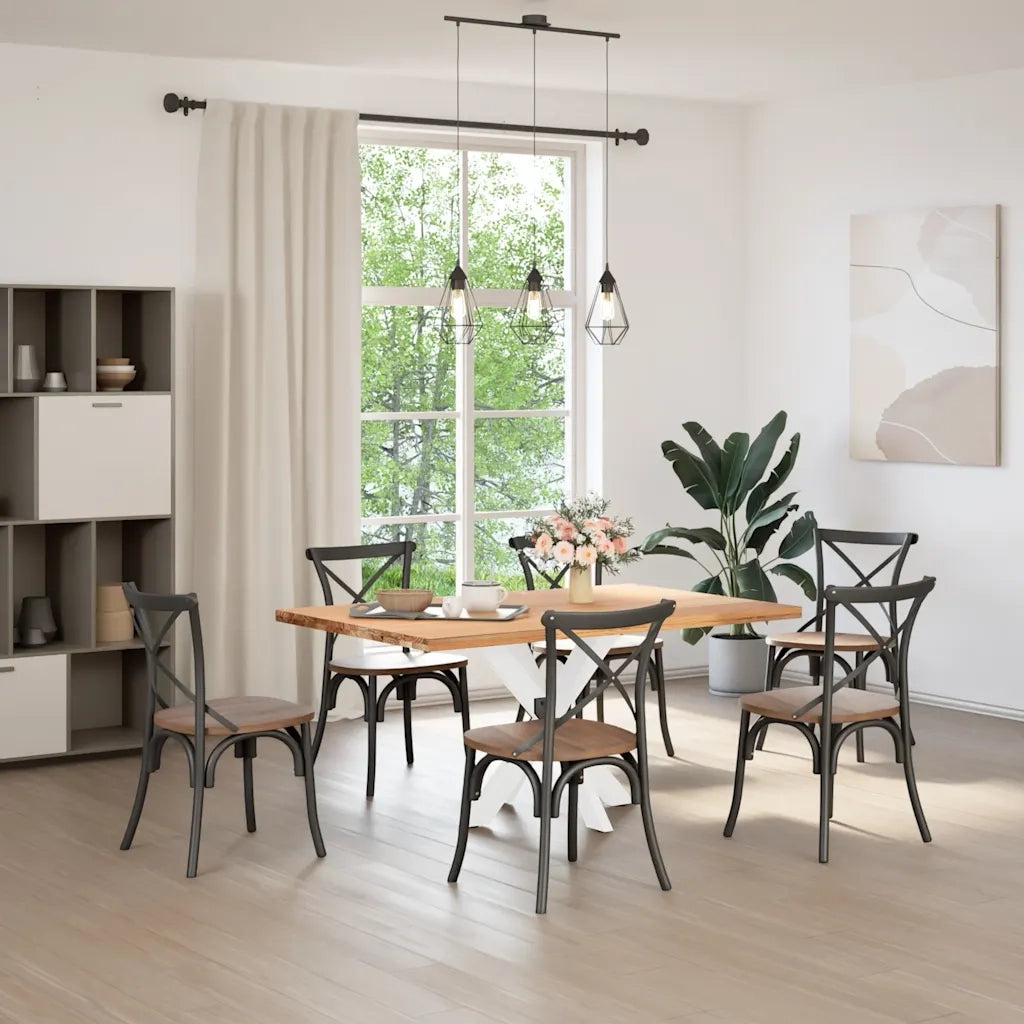 Gamba per Tavolo da Pranzo | Piede del tavolo a Forma di Ragno Bianca 85x85x(72-73) cm in Acciaio