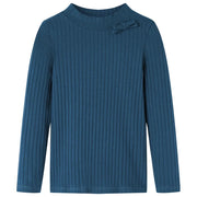 Maglietta per Bambini a Maniche Lunghe a Costine Blu Marino 104cod mxl 117199