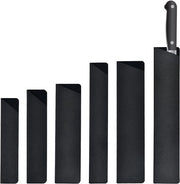 6 set di raccolta con protezioni per lame rettangolari - 6 tipi di protezioni per lame - utensile da cucina portatile (nero)