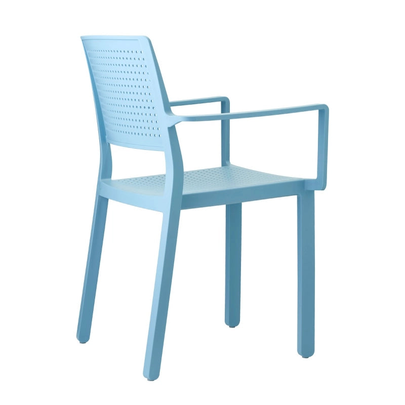 SET 4 PEZZI SEDIA EMI CON BRACCIOLI TECNOPOLIMERO MADE IN ITALY SCAB DESIGN - Azzurro 62