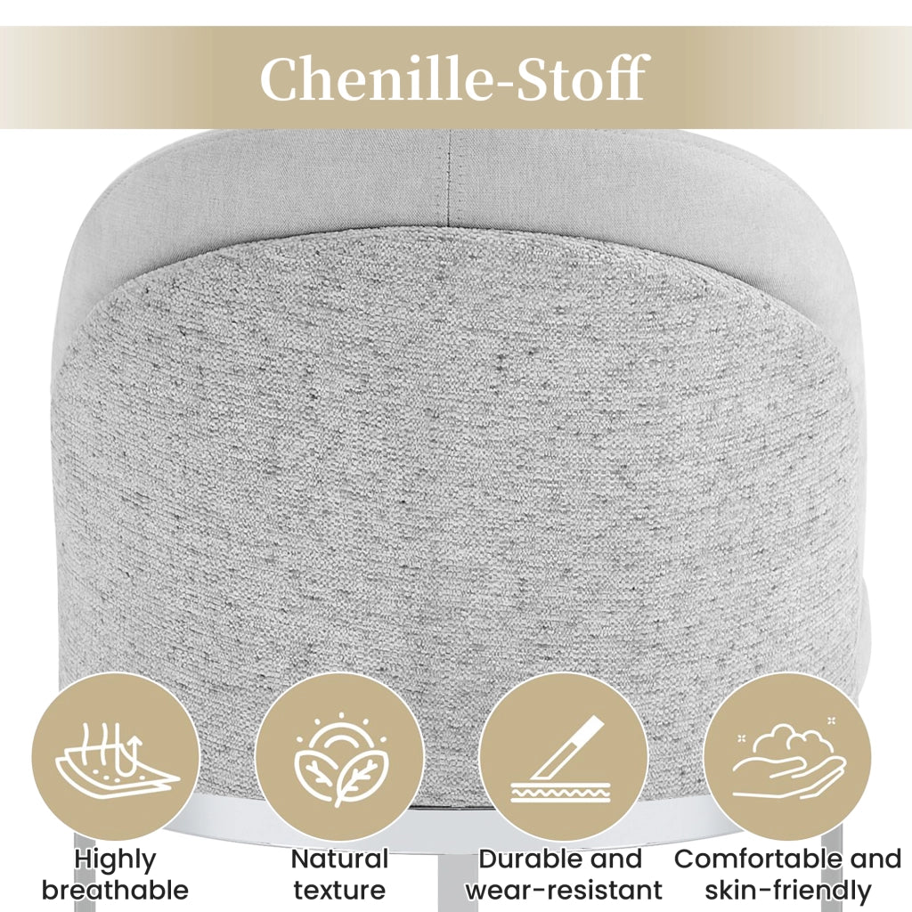 SEDIA da pranzo Set da 4 pezzi 59x52x85 cm Chenille Grigio/Argento