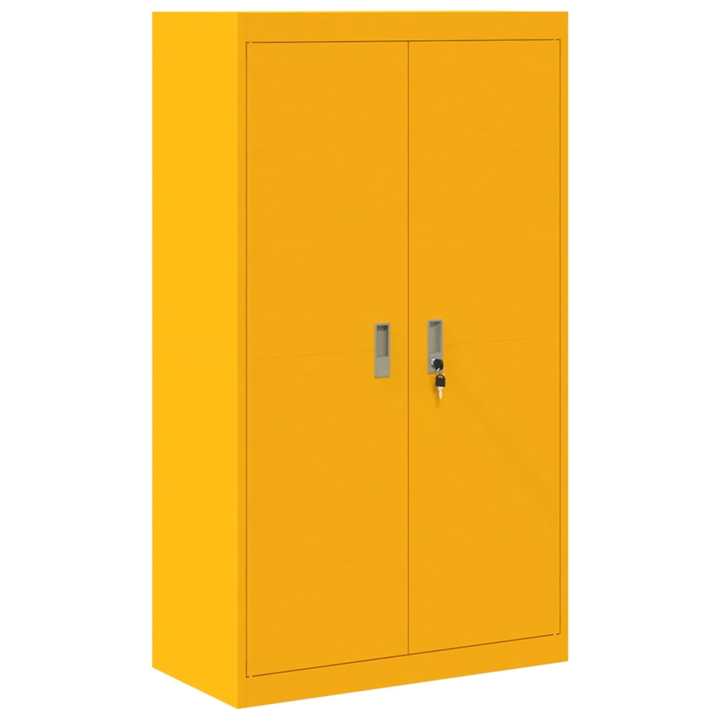 Armadio Giallo senape 80 x 40 x 140 cm Acciaio
