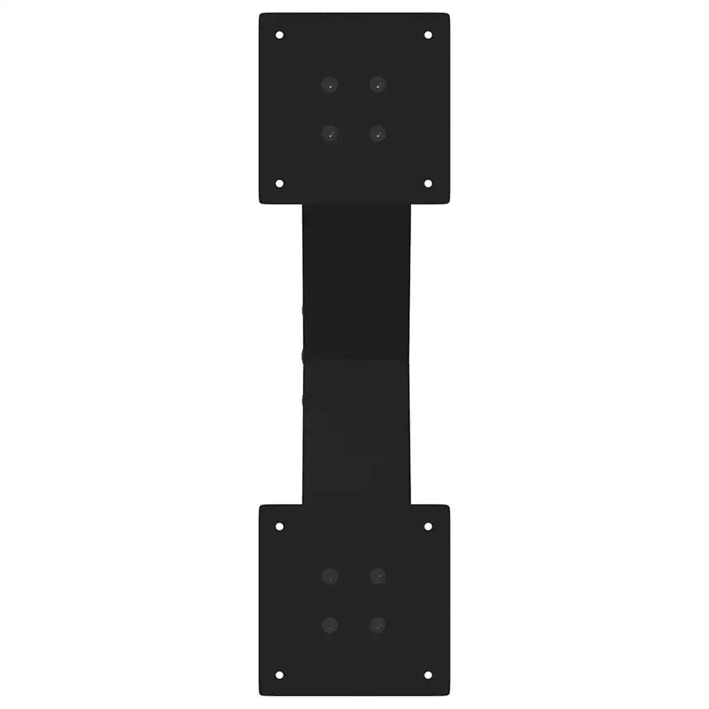 Gambe per Tavolino da Caffè a Forma di X 2 pz Nere 60x(30-31) cm Acciaio 4012940