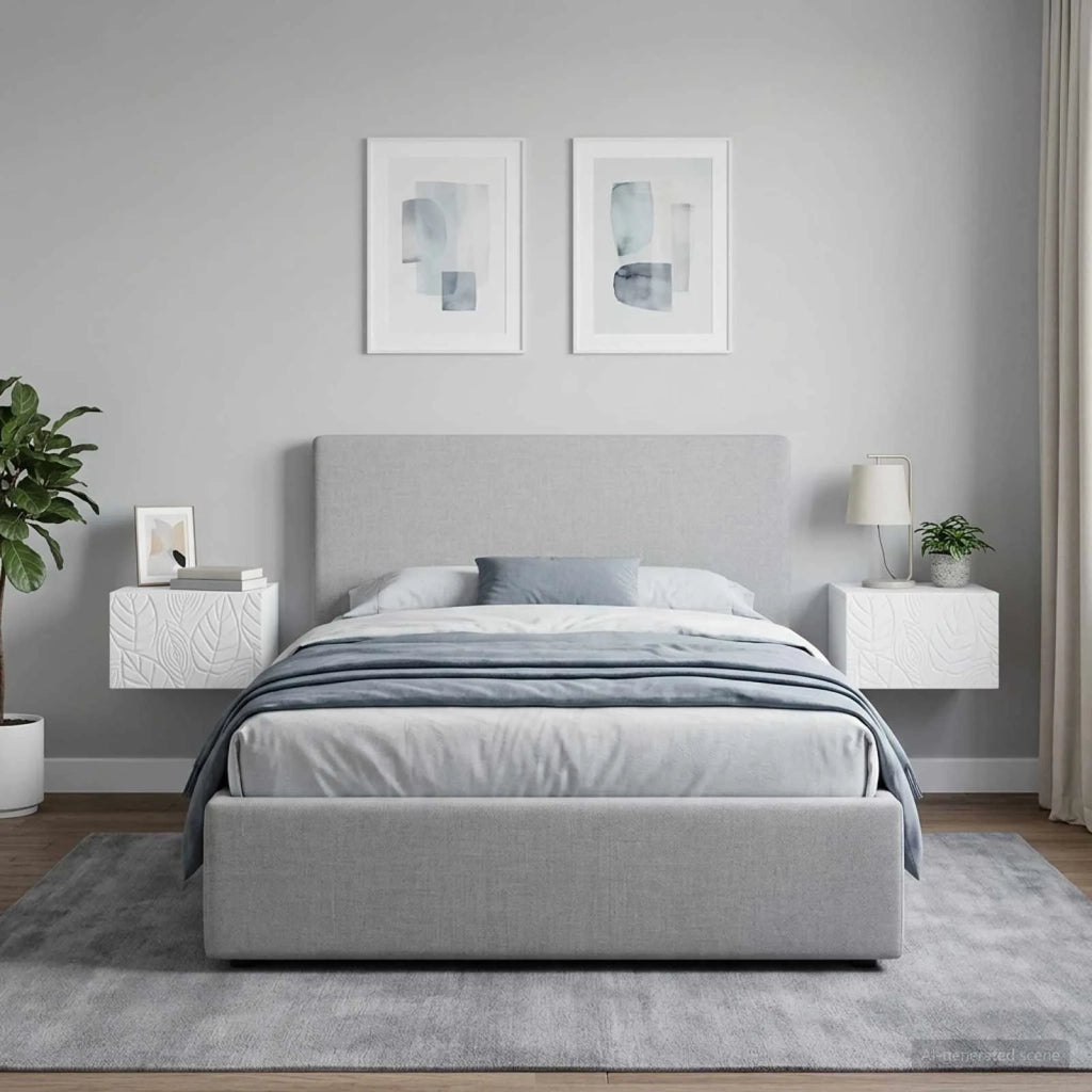 Mobiletto da notte a muro 2 pcs Bianco 49 x 34,5 x 20 cm 898786