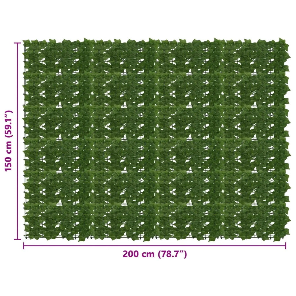 Schermo per balcone con foglie Verde 200 x 150 cm 42040662
