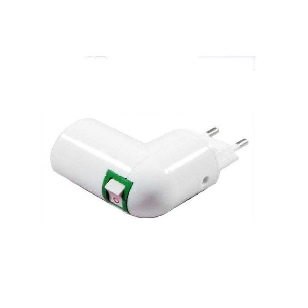 Trade Shop - Porta Lampada Adattatore Attacco E27 O E14 Con Interruttore Portalampada Spina -