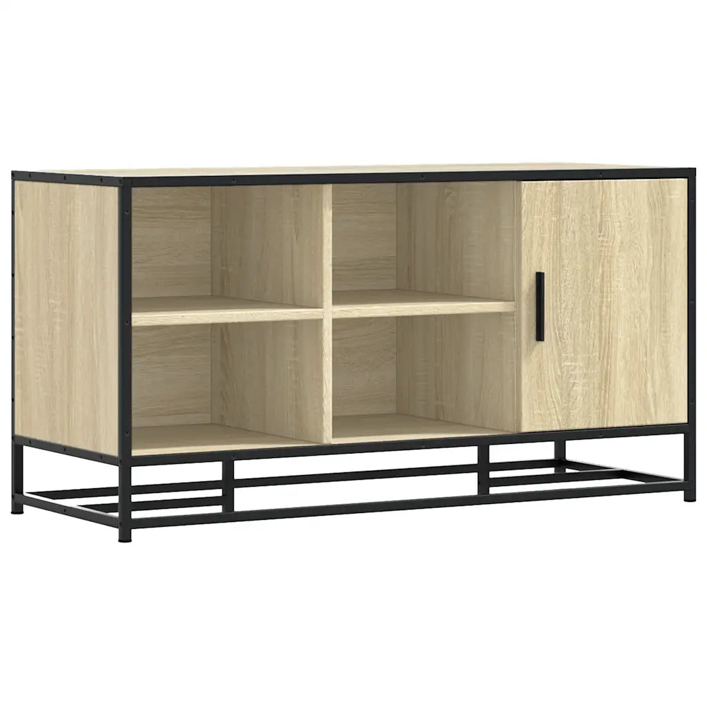 Scarpiera | Mobile per scarpe Sonoma Rovere 100x40x53,5 cm in Truciolato e Metallo