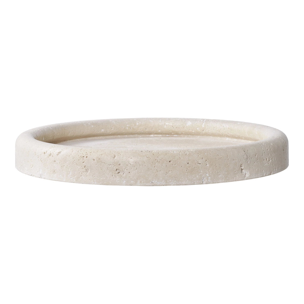 Vassoio Bruce, Beige, Travertino, 25,5x25,5x2,5 cm