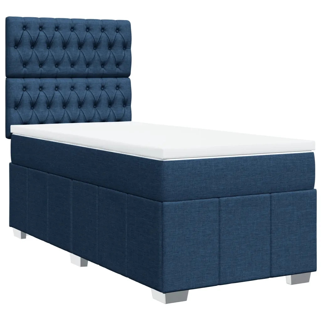 Giroletto a Molle con Materasso Blu 100x200 cm in Tessuto 3291592
