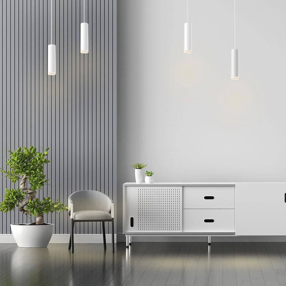 Lampada soffitto tubo moderna bianca GU10 Videx VL-SPF05D-W