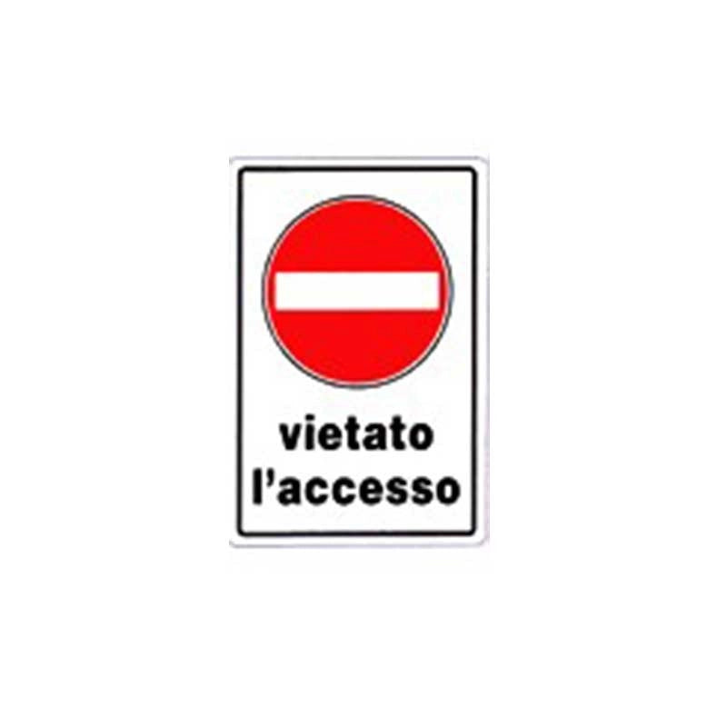 Cartello vietato l'accesso cm 20X30