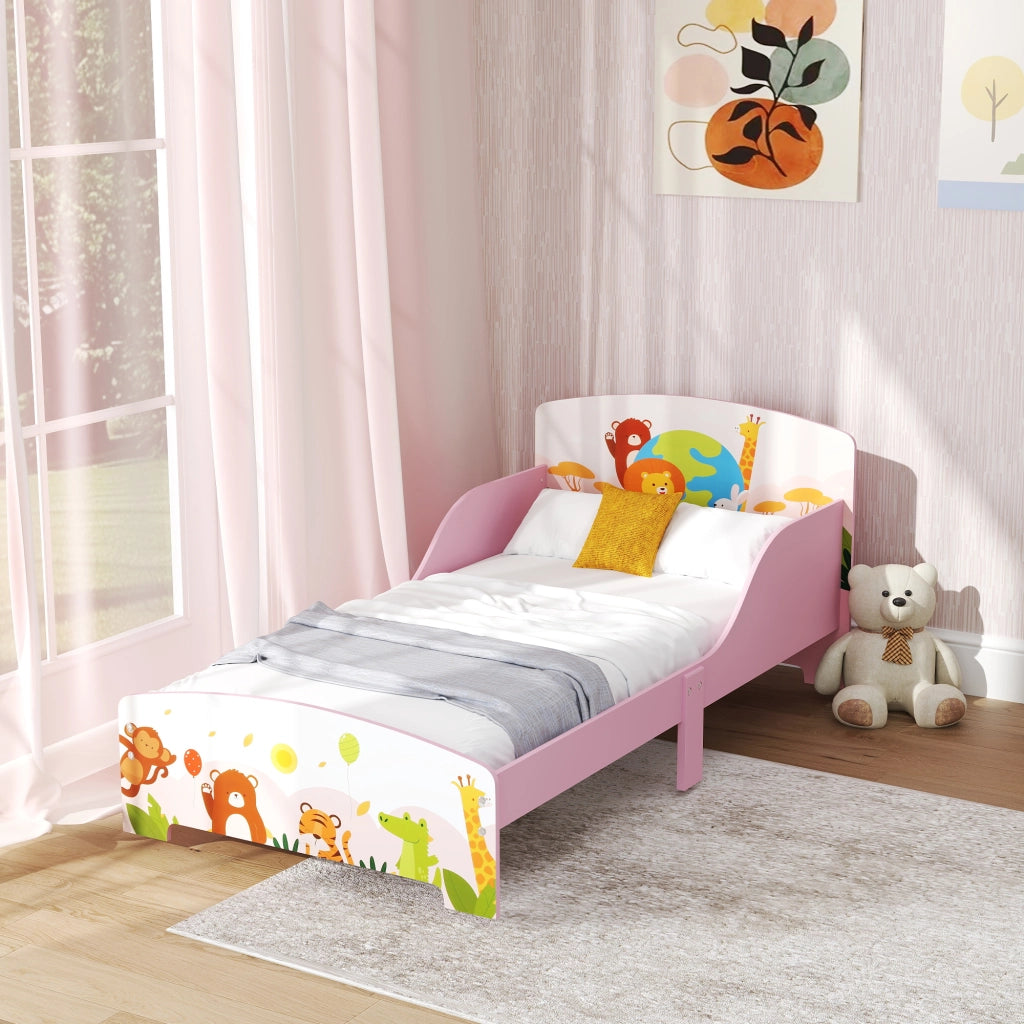 Letto Singolo a Soppalco con Doghe in Legno ¨C Zephmum ¨C 140x70x? cm Rosa