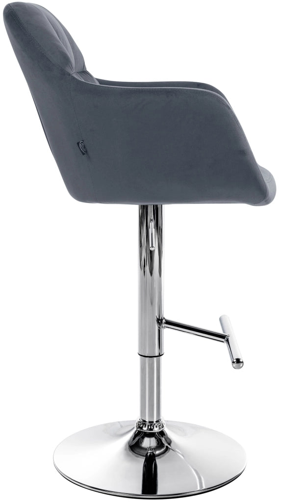 Barhocker Natoma Samt chrom