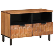 Mobile porta TV rettangolare moderno con cassetti e ripiani 70 x 33 x 46 cm in legno di mango marrone 02_0057774