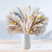 Pampas Seco Pampas Pianta Seca Fiori Secchi Decorazione Piantine Naturale Pampas per Matrimonio, Deco Boho, Fiori Decorativi Arredamento Casa (5 x 45, 117)