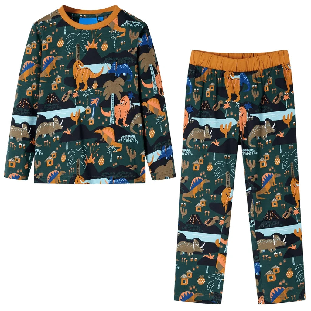 Pigiama da Bambino a Maniche Lunghe Verde Scuro 116cod mxl 133389