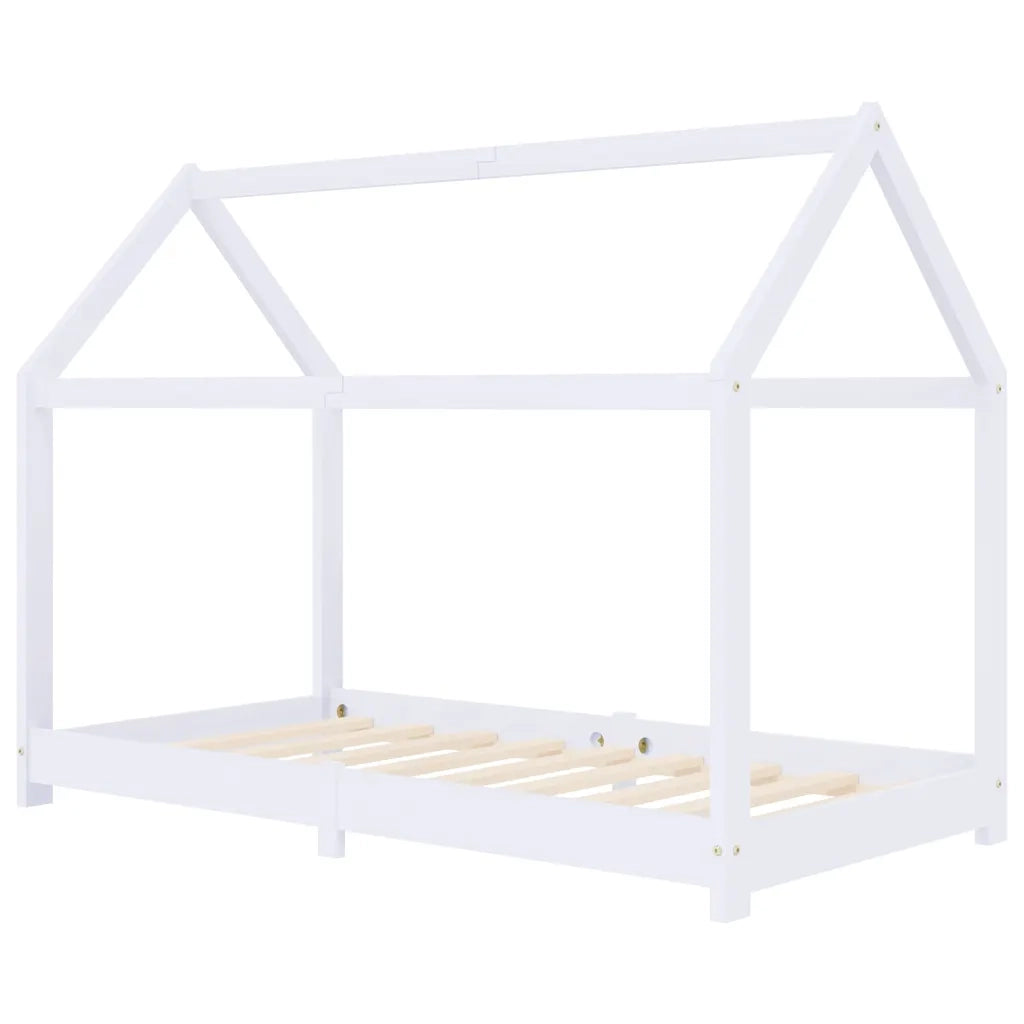 Giroletto per Bambini | Letto Infantile | Lettino Bianco in Massello di Pino 70x140 cm