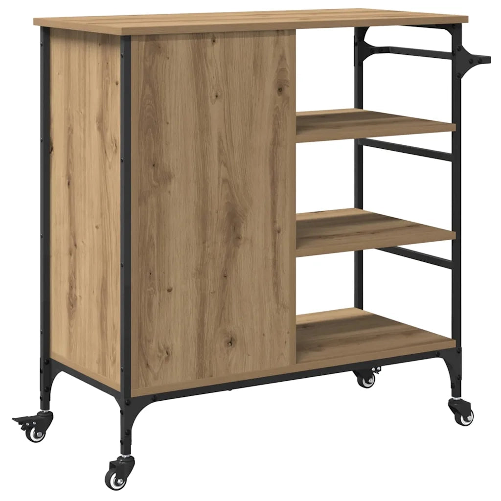 Carrello da Cucina Rovere artigianale 87,5 x 39 x 84,5 cm 871664