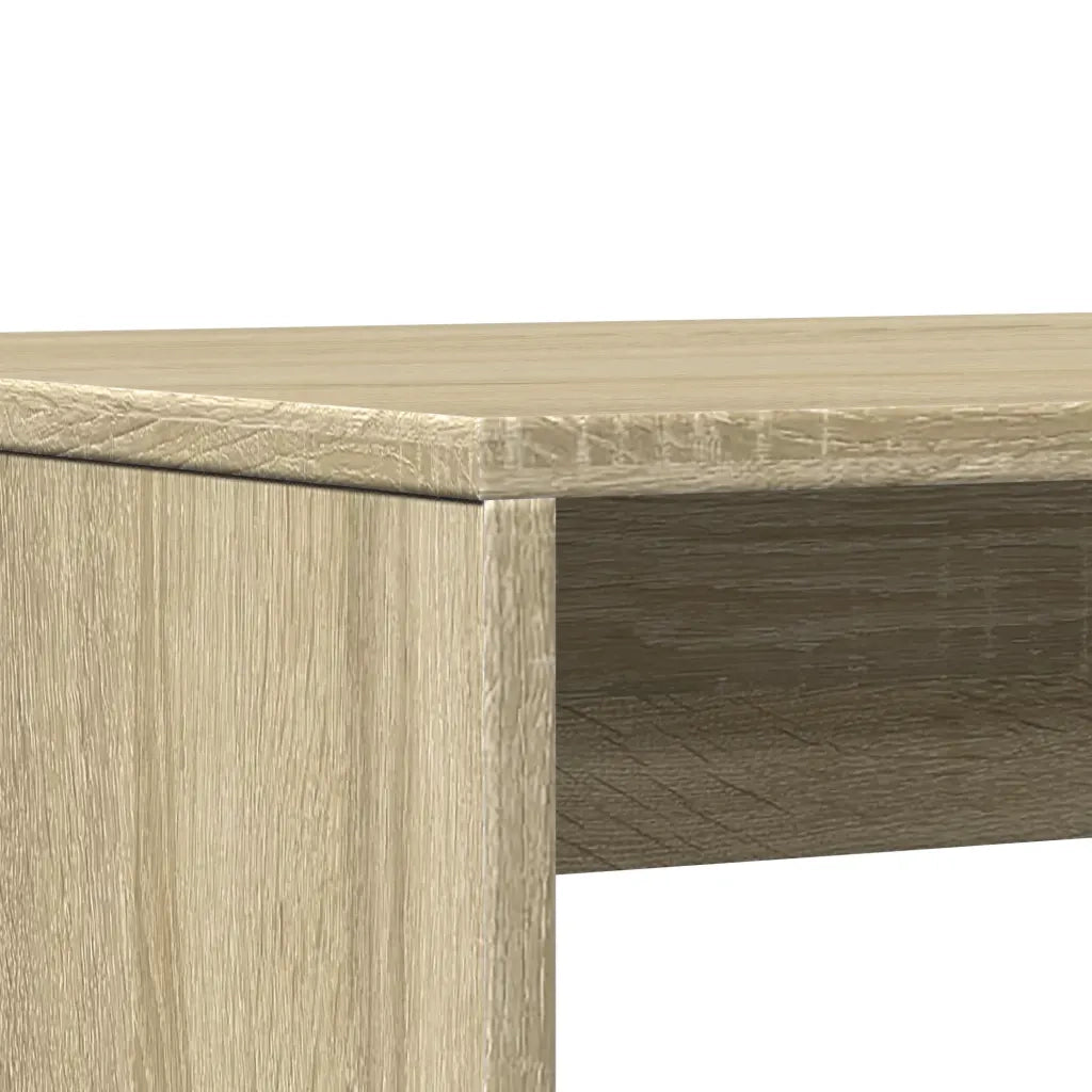 vidaXL Set Tavolo da Pranzo e Panche 3 pz Rovere Sonoma in Truciolato
