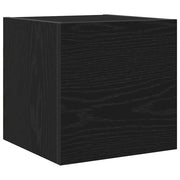 Mobile porta TV moderno con elegante vano contenitore 30,5 x 30 x 30 cm legno composito nero 02_0051894