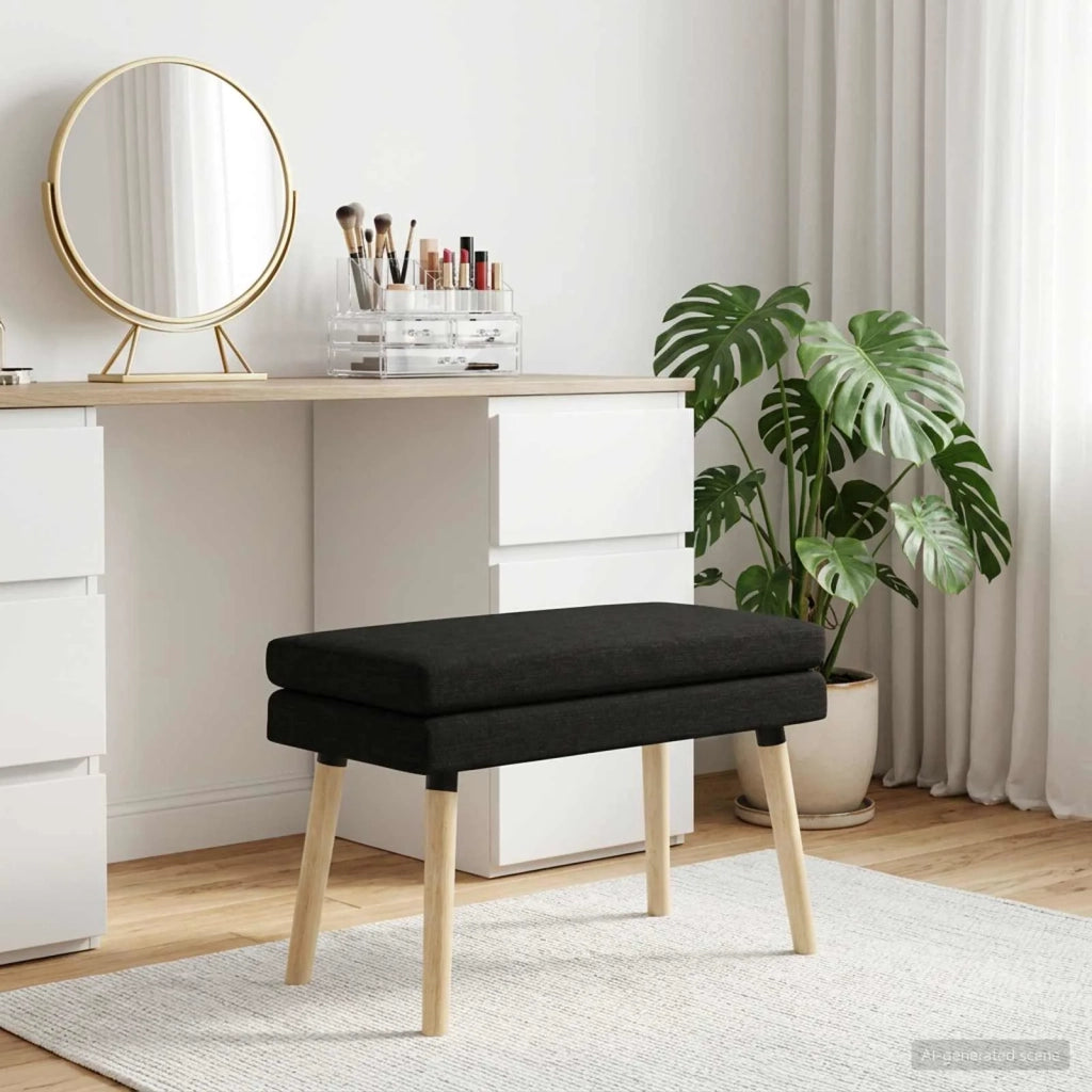 Panchina a doppio strato Nero 80 x 40 x 47 cm Tessuto 42038433