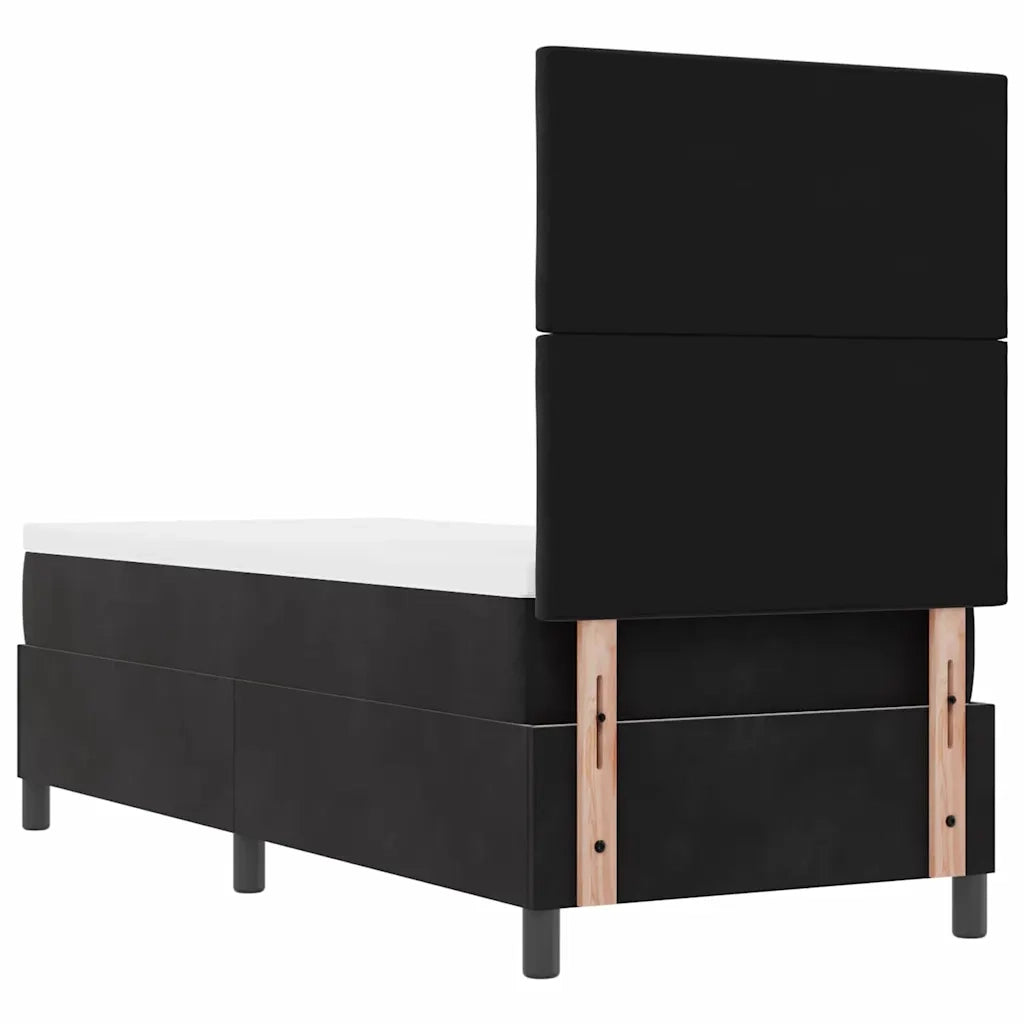 Letto a Sorgente LED con testiera Nero 80 x 200 cm Velluto 3343342