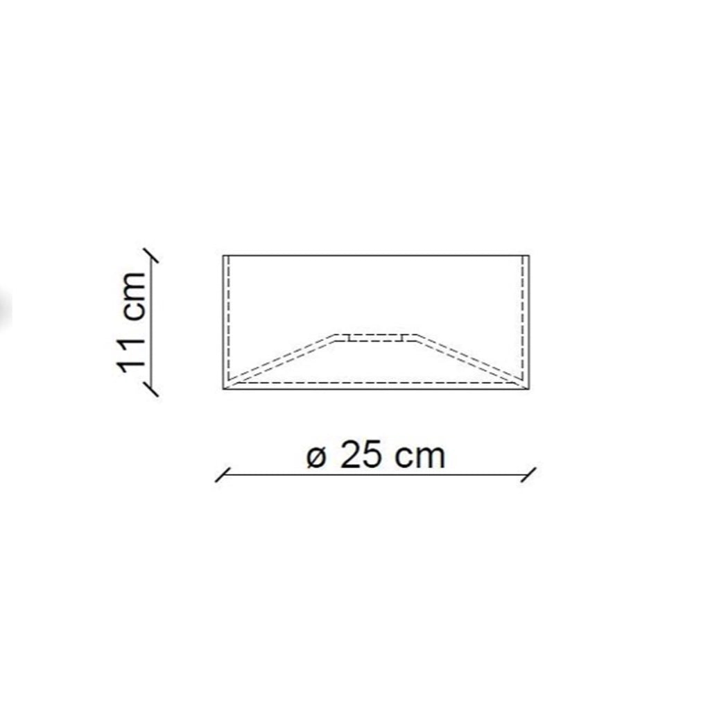 Plafoniera Media Vintage Decò Pi Ceramica Ming Blu 1 Luce E27
