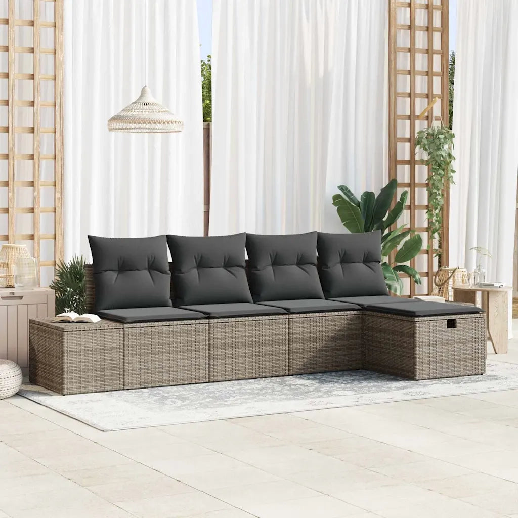 Set di divani con cuscino 5 pcs polyrattan