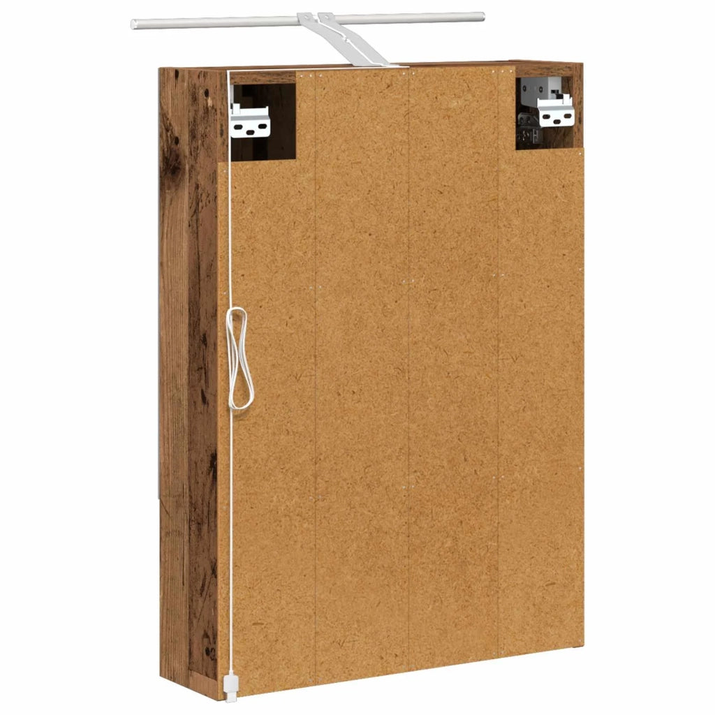 Mobiletto per specchio da bagno Legno vecchio 50 x 14,5 x 70 cm 889213