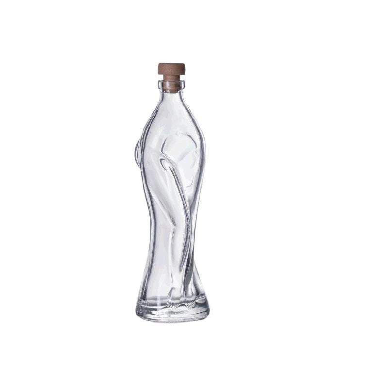 Bottiglia Liquore Limoncello in Vetro Donna con Tappo 200 cc