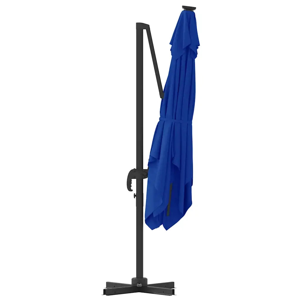 Parasole Roma-Ombrellone da giardino Blu 286 x 284 x 265 cm Alluminio e Poliestere