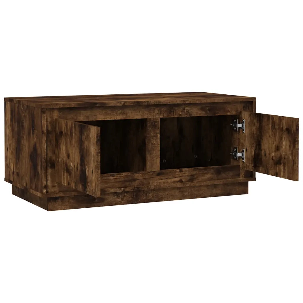 Tavolino da Salotto-Tavolino da soggiorno-Tavolo Rovere Fumo 102x50x44 cm Legno Multistrato