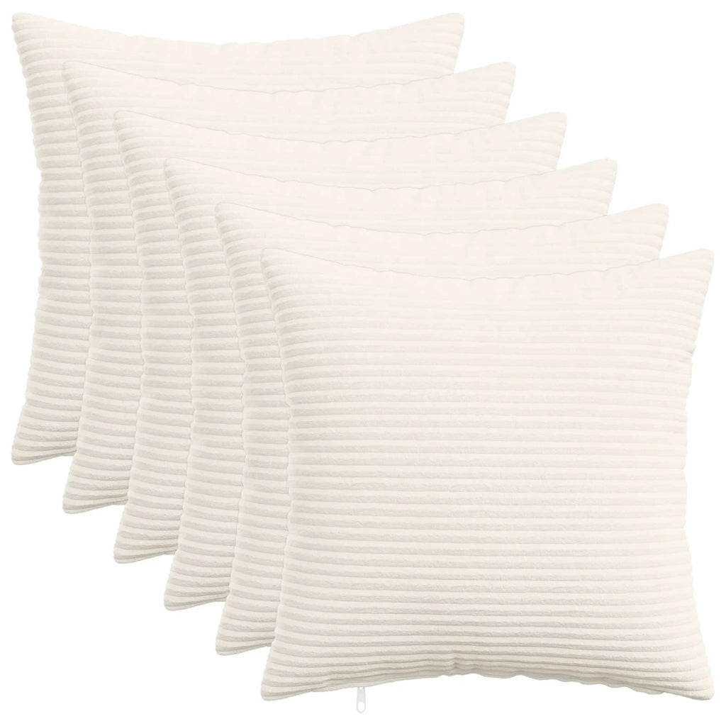 Federa 6 pcs HEERLEN Crema 40 x 40 cm corduroy 908450