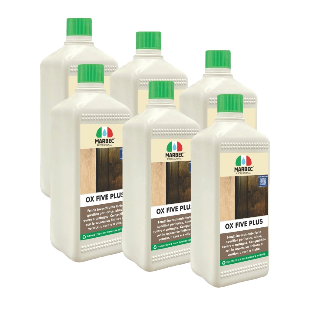 Invecchiante forte per legno OX-FIVE PLUS   1LTx6Pz