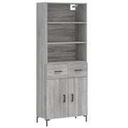 Credenza | Madia | Buffet da pranzo | Armadio da pranzo Grigio Sonoma 69,5x34x180 cm in Legno Multistrato
