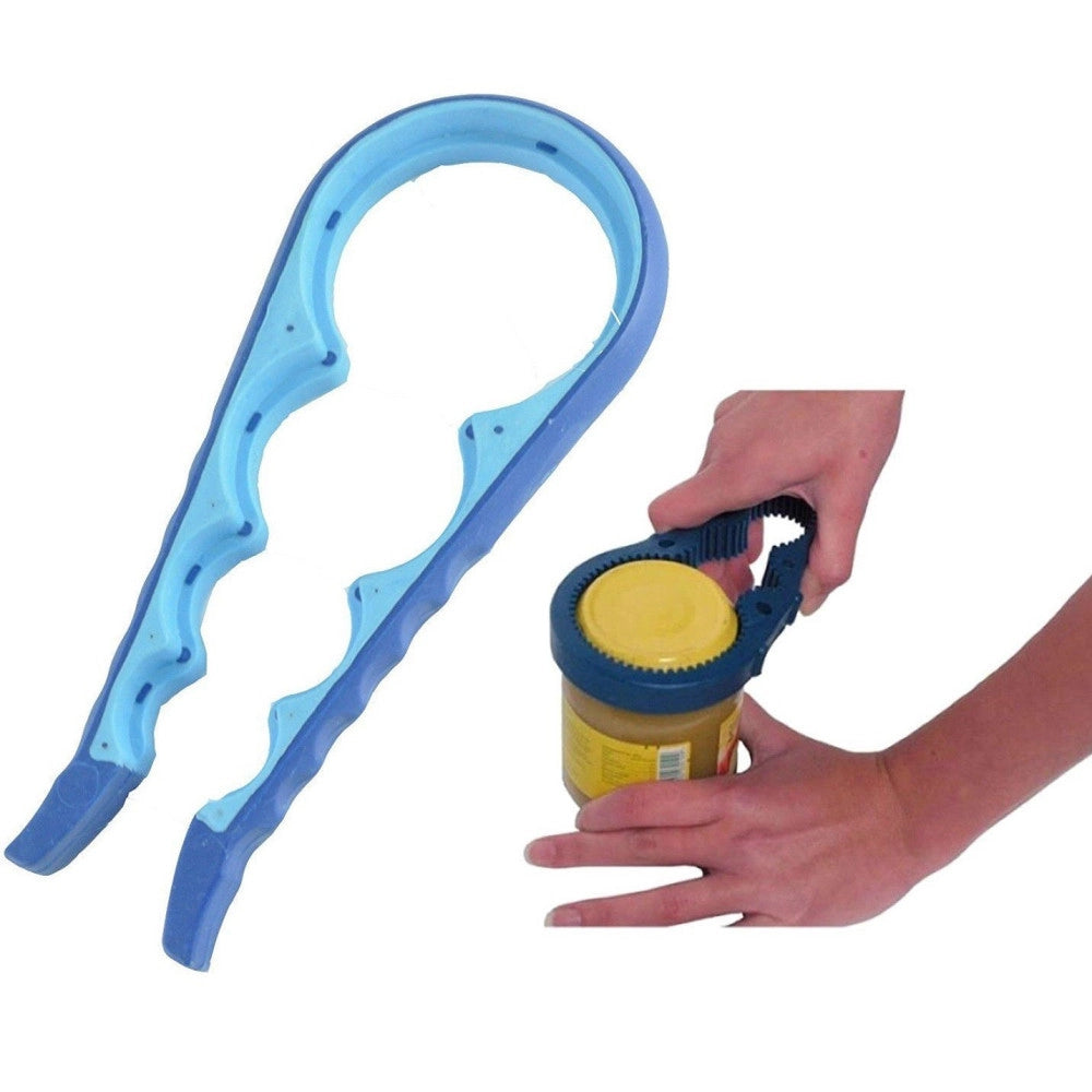 Trade Shop - Multi Opener Grip Apribarattolo Apribottiglia Universale Tutti I Tappi -