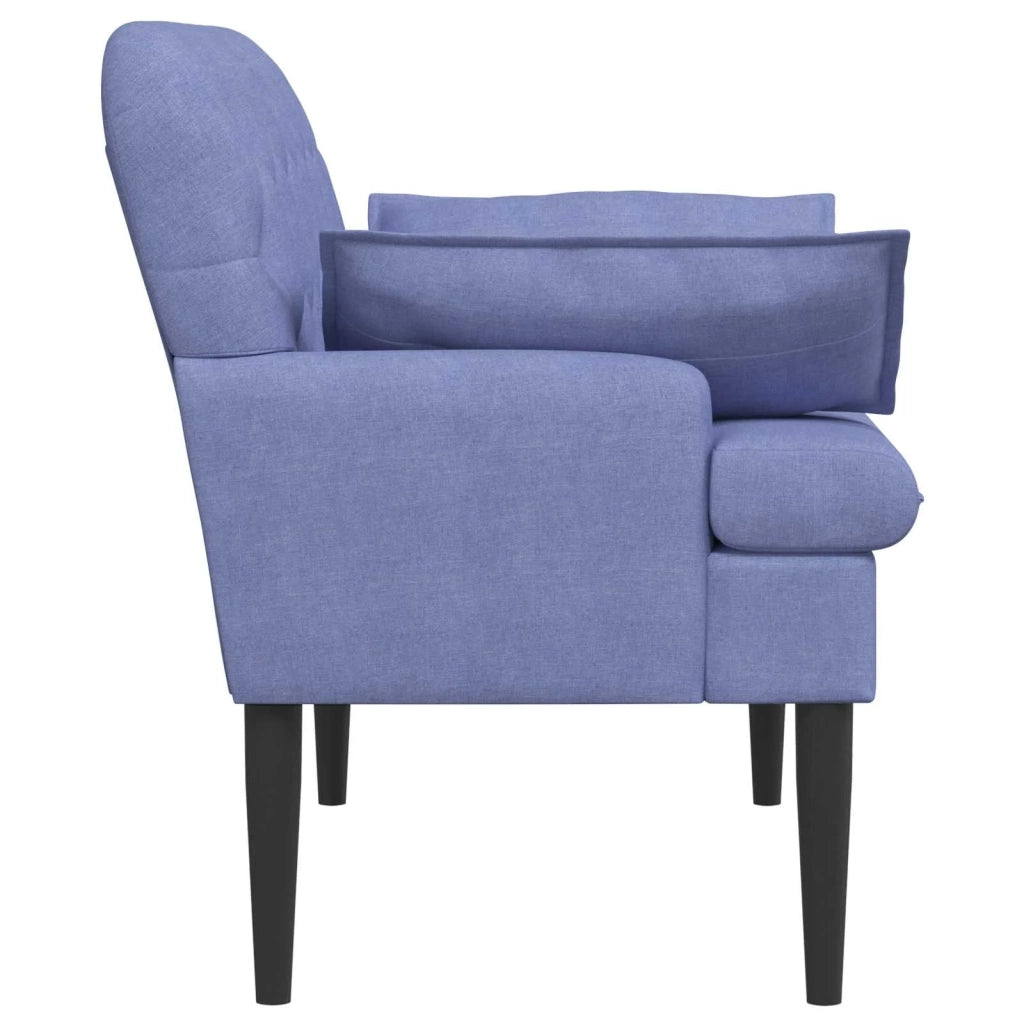 Loveseat con bottoni imbottiti Blu jeans 111 x 68 x 80 cm 42041808