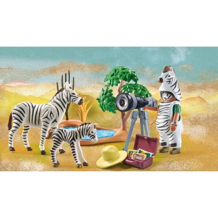PLAYMOBIL 71295 Fotografo con costume e zebre